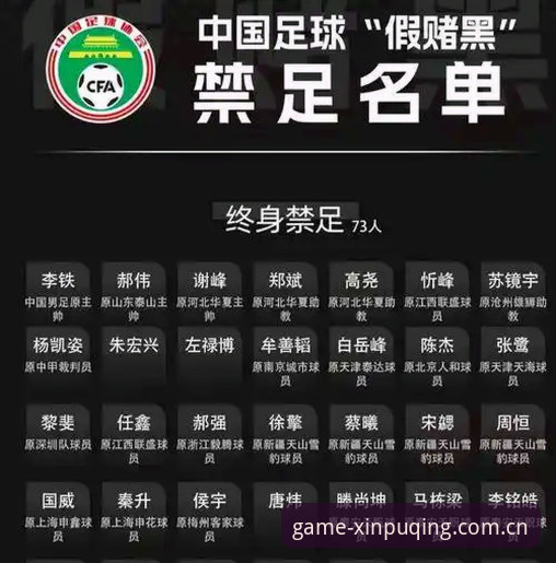 资深用户深度解析足协第三批禁足名单 新普京棋牌娱乐平台上的赛事观察与思考